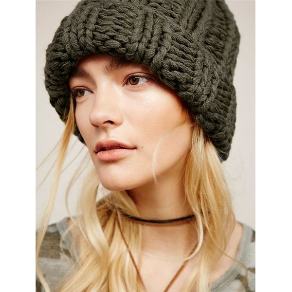

women winter fashion keep warm manual wool knitted earmuffs hats girls caps ladies chunky knits winter bomber cap, Blue;gray