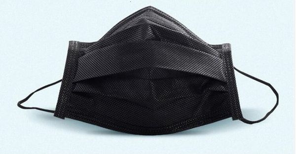 

dhl ship face masks 3 layers thick masks with earloops mask black color non woven face mouth er soft breathable face mas 348h