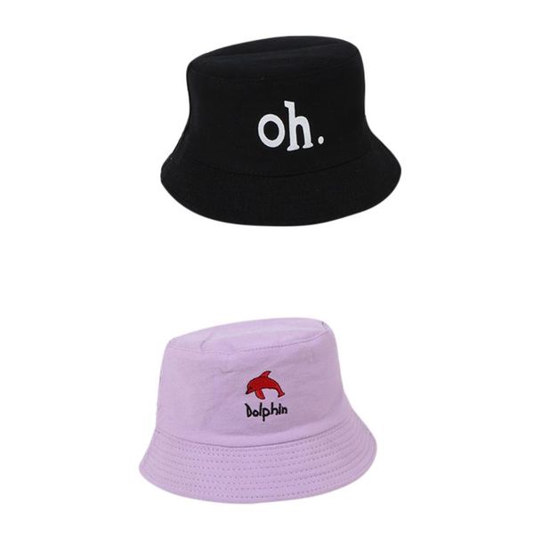 

kancoold children's solid color letter dot sunscreen visor baby boys and girls can wear fisherman hats and caps on both sides, Yellow