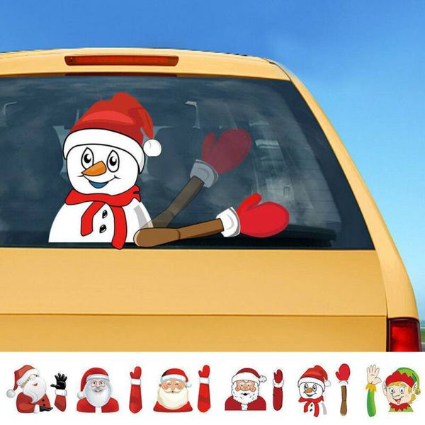 

2019 новый универсальный рождество заднее лобовое стекло santa window переводные картинки автомобиля стеклоочиститель стикер xmas смешной кр