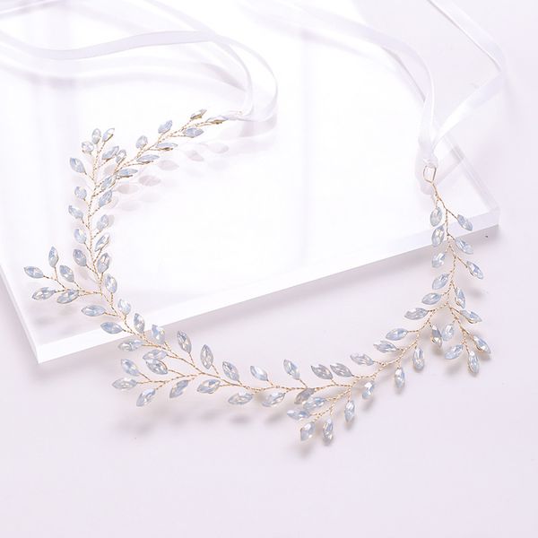

2019 new handmade opal crystal beads leaf hair vine luxury wedding bridal headpiece women party headwear