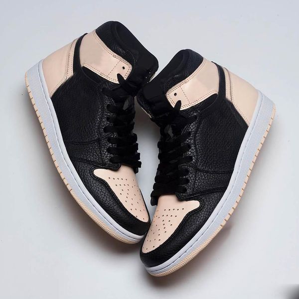 

jumpman 1 crimson tint men retro basketball shoes 2019 designer 555088-081black pink mens athletic sneakers with box, White;red