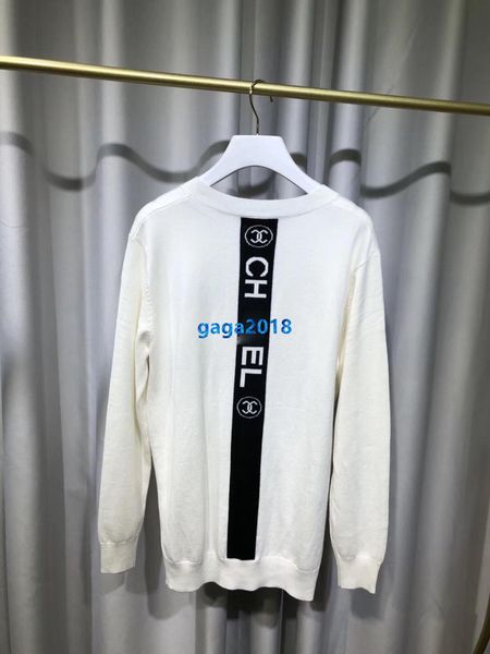 

high end женщины девушки oversize вязать свитер полосатый письмо мотив шаблон круглый вырез с длинным рукавом блузка рубашка трикотаж мода д, White;black