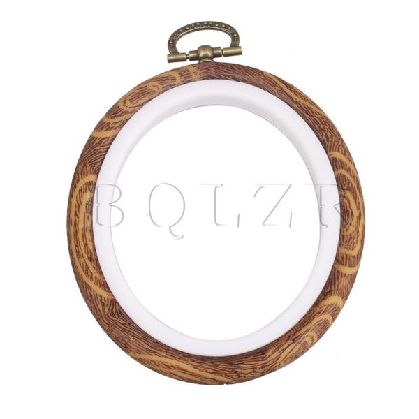 

bqlzr oval cross stitch frame ring embroidery hoop ring 10x9cm for sewing diy, Black