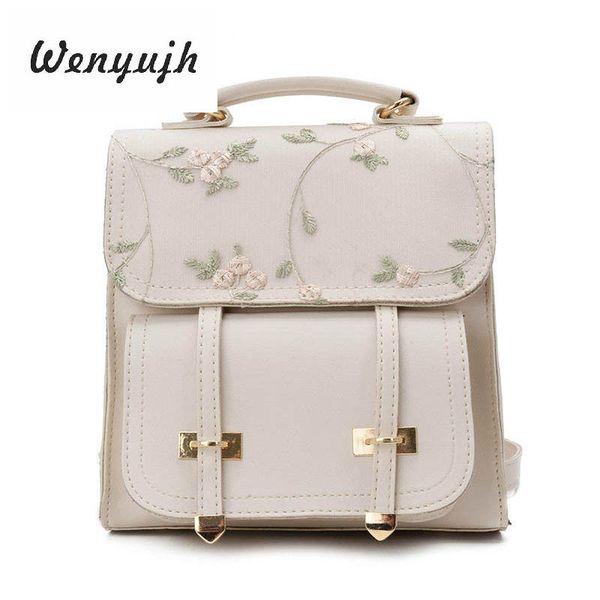 

wenyujh backpacks women's female korean version fashion nylon ring decoration shoulder bookbags satchel trave dropship