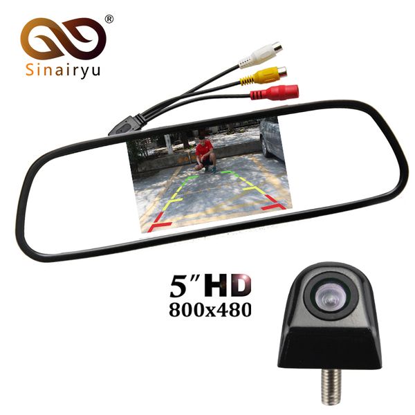 

sinairyu auto mirror monitor car parking assistance system 5 inch hd 800*480 tft lcd car monitor with ccd hd rear view camera