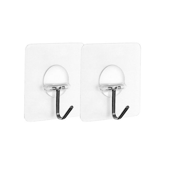 

2pcs sucker hook strong transparent suction cup sucker wall hooks hanger for kitchen bathroom 6*6cm dropshipping hx0725
