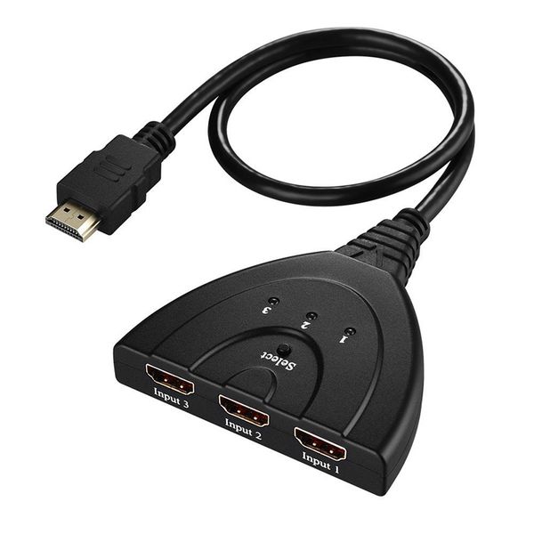 

mini 3 port hdmi splitter adapter cable 1.4b 4k*2k 1080p switcher hdmi switch 3 in 1 out port hub for hdtv xbox ps3 ps4