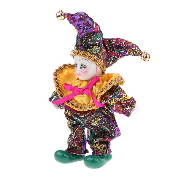 

6inch 16cm pocerlain triangel doll clown doll home desk display ornaments #4