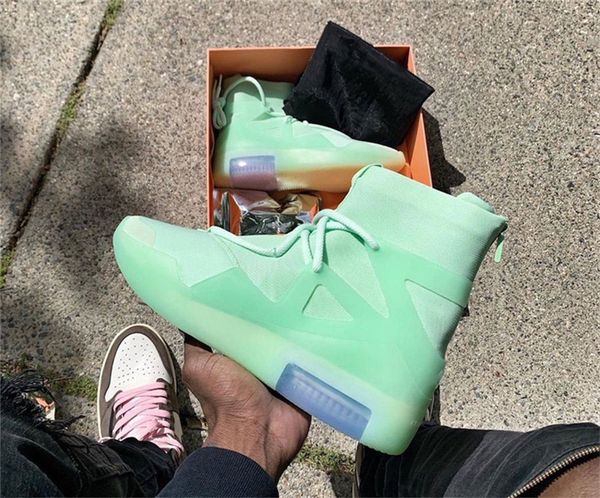 

2019 release authentic air fear of god 1 boots orange green grey black zoom 1s men basketball shoes ar4237-300 ar4237-800 sneakers with box, White;red