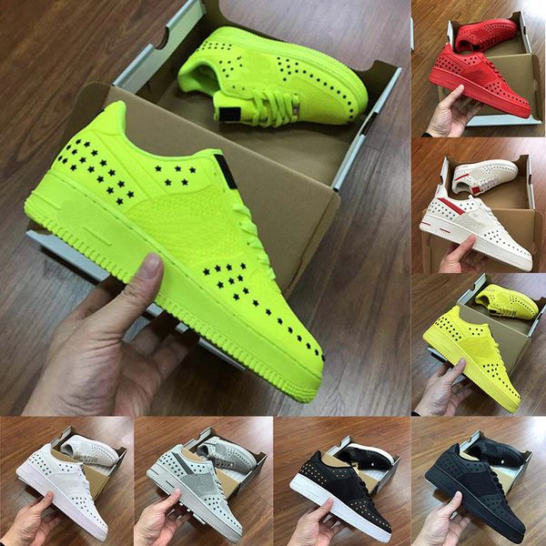 

Size 13 Fashion Luxury Designer Men Shoes Air Dunk 1 One Lemon yellow Lime green Red Black White Mens Flats Running Shoes Trainers Sneakers