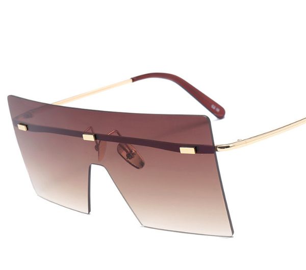 

женщина мужчина текущий моды хорошо выглядящие очки квадрат прямоугольник многоцветной солнцезащитные очки без оправы adumdant выпученными и, White;black