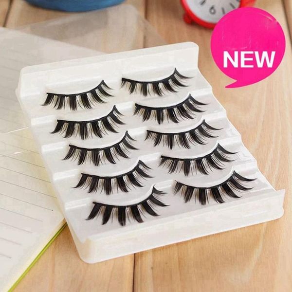 

false eyelashes 5 pairs japanese style long thick fluffy soft wispy volume eye lash natural extension makeup tools