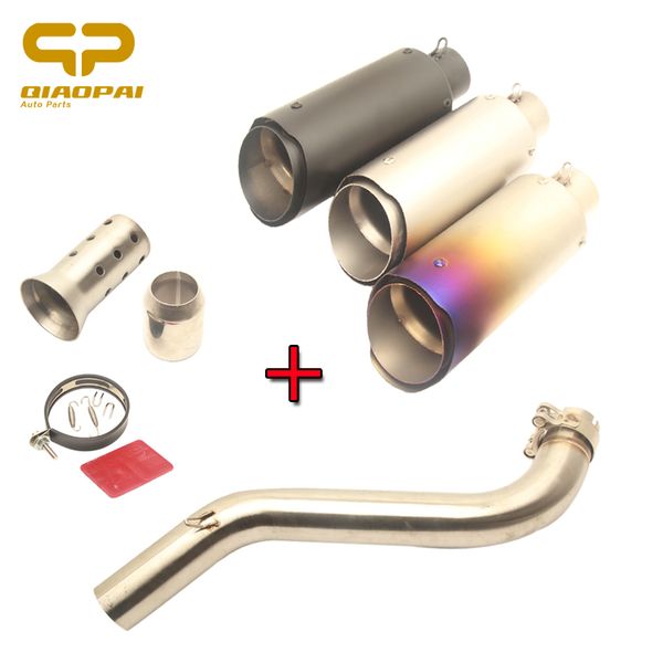 

motorcycle exhaust system slip on escape muffler db killer 51 middle tube adapter pipe for benelli 600 bj600 bn600 akrapovic