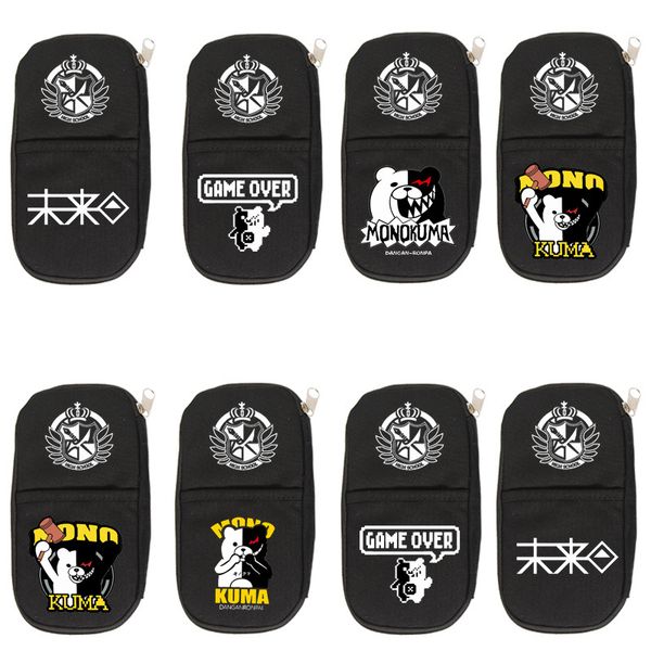 

dangan ronpa danganronpa cosplay canvas pencil case zipper cartoon cosmetic make up bag stationery bag gift