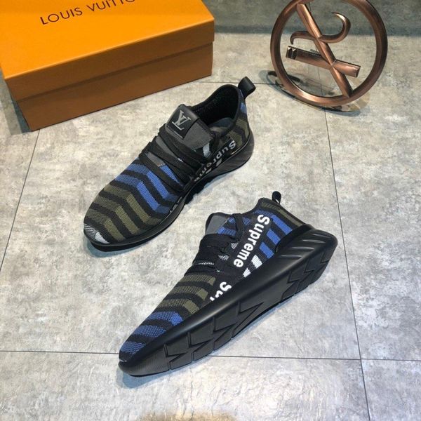 

wh8f new limited edition french series high-end men s casual shoes, men s boots fashion sports shoes, original shoebox delivery 38-44, Black