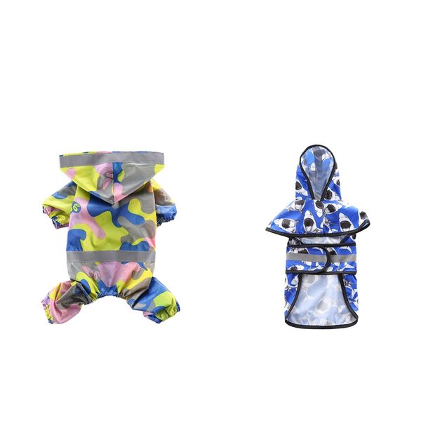 

2pcs/set dogs summer rainy raincoat rain resistant apparel clothes for puppy