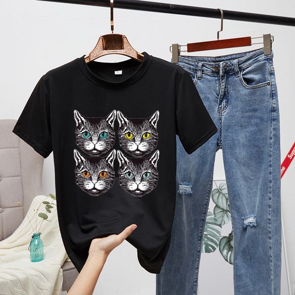 

нове дизайнеѬкие ђболки женин маѬка cat пеаи блђзка лео o еи коѬоким Ѭ, White