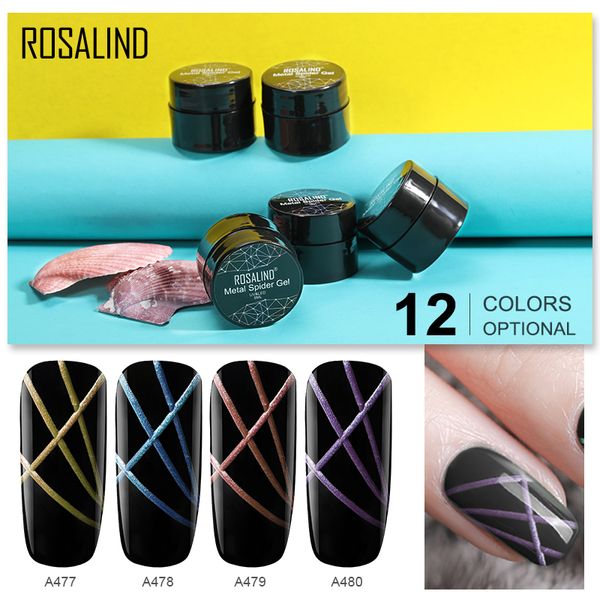 

12 colors creative wire drawing spider nail gel lacquer point to line painting gel varnish pulling silk spider nail art tslm1, Red;pink