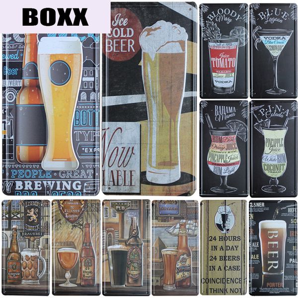 

new cocktail beer group plate metal plate car number tin sign bar pub cafe home decor metal sign garage painting plaques sign