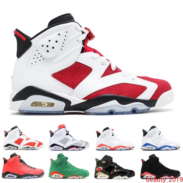 

6 6s mens basketball shoes carmine green suede gatorade unc infrared sport blue 2019 designer 6s athletics sneakers us 8-13