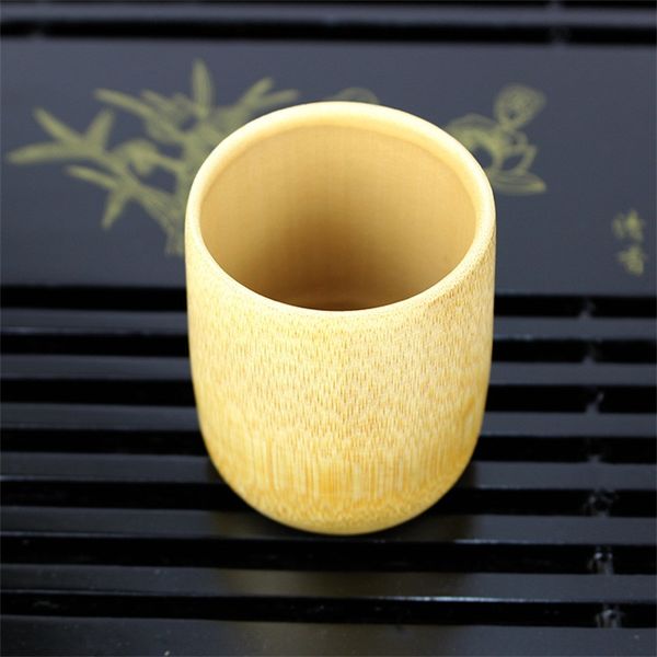 

manual bamboo tea cup eco friendly natural tumbler pillar shape bardian mugs sell well new pattern 3 7cj j1