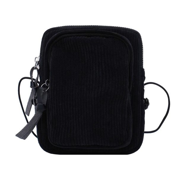 

#h30 2020 new casual girls messenger bag вельвет черный маленький квадратный мешок одно плечо crossbody сумки для женщин холст сумка