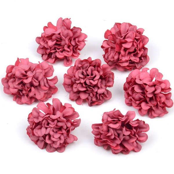 

30pcs/lot 4cm artificial flower silk chrysanthemum head for wedding decoration diy wreath scrapbooking craft fake flowers
