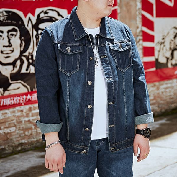 

punk style denim jackets 2019 autumn mens blue jackets casual slim fit long sleeve homme trendy outerwear coat brand clothing, Black;brown
