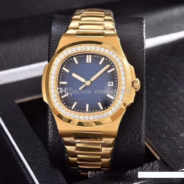 

2018 luxury watches diamond automatic mechanical watch stainless steel strap nautilus men mens watch watches, Slivery;brown