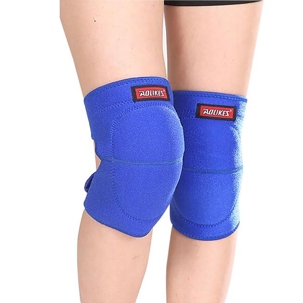 

sponge knee protector volleyball tenis skate dance outdoor football running non-slip knee pads thick sponge warm protectors, Black;gray