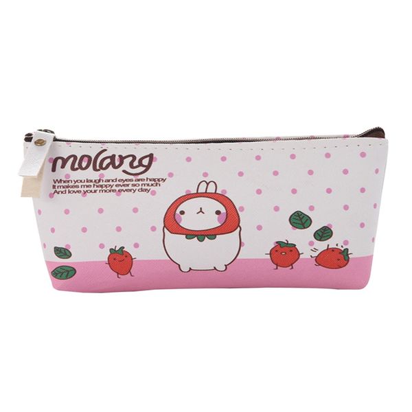 

1 pcs cute cartoon potato pencil case school supplies kawaii pu leather bag anime stationery pencil bag students gifts