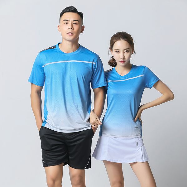 

new quick dry badminton sets ,tennis jerseys male/female, tennis clothes ,table tennis clothes , sports shirt + shorts 5075, Black