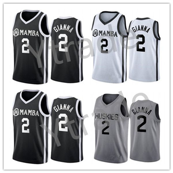 2020 NCAA Uconn Huskies Especial Tributo College Gianna Maria Onore 2 Gigi Mamba High School Memorial 8 24 33 Bryant Basquete Jerseys