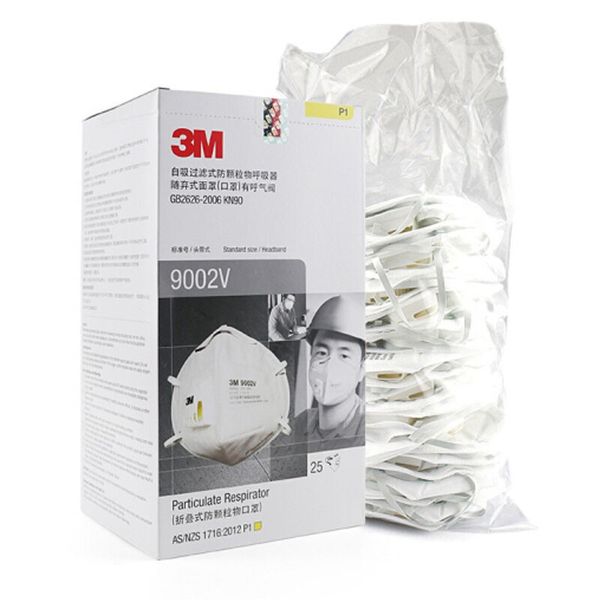 

3m n95 mask protect with breathing valve kn90 9002v face mask mouth cover filter dustproof protective mask have in stock