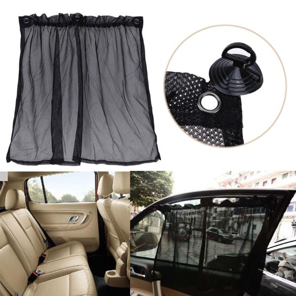 

2pcs 50 x 75cm universal mesh cloth car interior side car window sunshade curtain uv protection with suction cups breathable