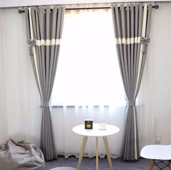 2019 2019 Nordic Vintage Curtains High Grade Solid Bow High