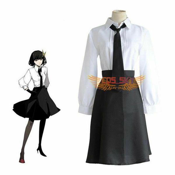 

бунго бродячие собаки акико йосано косплей top shirt tie полный полный комплект, Black;red
