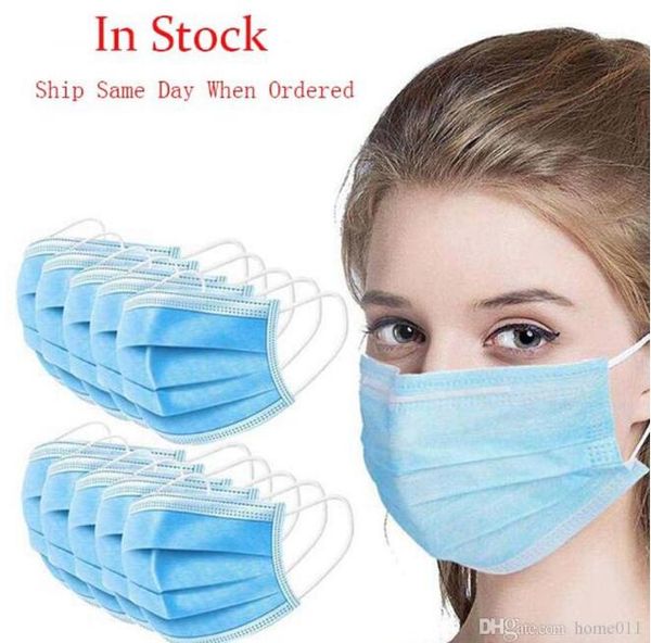 

disposable mask;in stockdisposable face masks disposable 3 layers dustproof mask facial protective cover masks set anti-dust mask ship