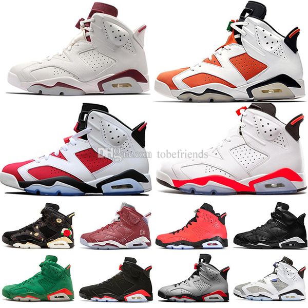 

2019 bred vi 6 6s mens basketball shoes infrared 23 3m reflective tinker gatorade green blue men sport sneaker designer trainer