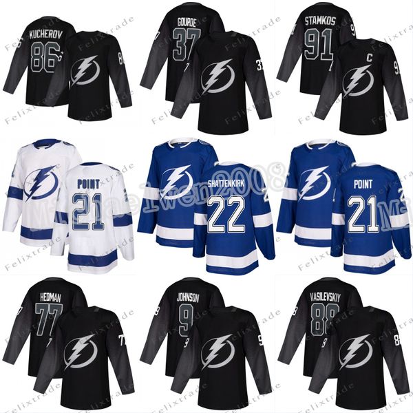 

22 Kevin Shattenkirk Tampa Bay Lightning Nikita Kucherov Brayden Point Steven Stamkos Tyler Johnson Victor Hedman Yanni Gourde Miller Jersey