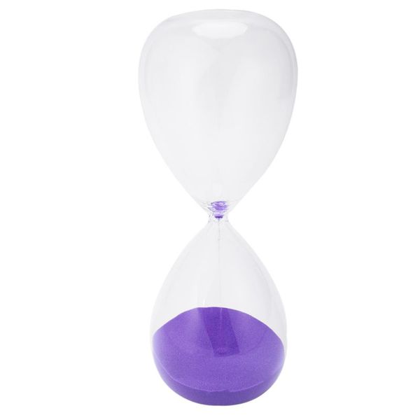 

large fashion colorful sand glass sandglass hourglass timer clear smooth glass measures home desk decor xmas birthday gift(pur