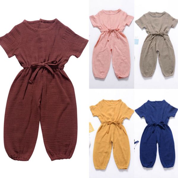 

Toddler Baby Newborn Cotton Short Sleeve Romper Bodysuit Jumpsuit Summer Infant Girl Boy Cotton Outfits Set Solid Color 0-3Y