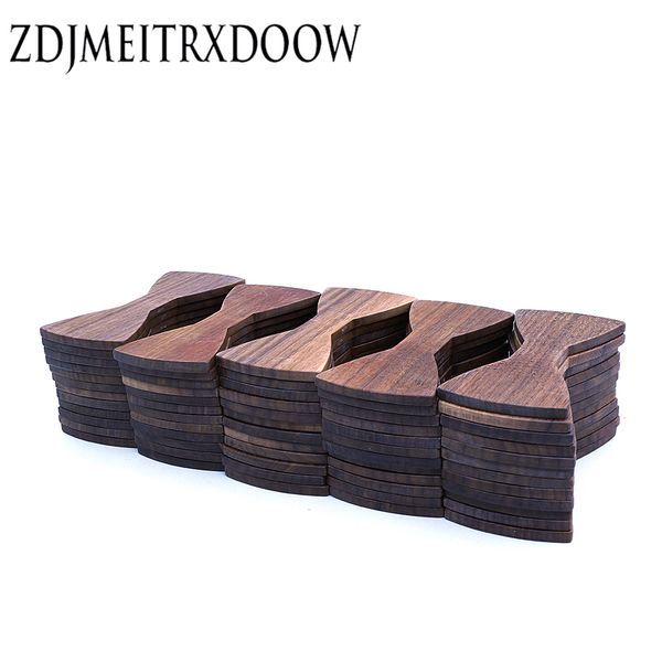 

semi-manufacture 1 set 100 pcs splicing black walnut wooden bow tie adults size 12cm*5.5cm, Blue;purple