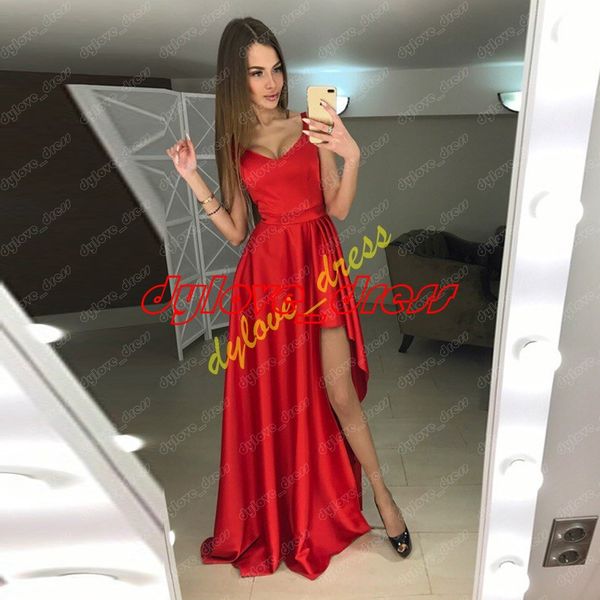 

2019 arabic plus size african black girl red prom dresses vestidos de fiesta high low homecoming cocktail dress evening gowns short