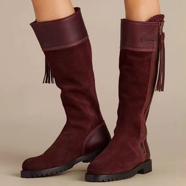 

wenyujh women's long boots female casual shoes flats with pu leather boots mid-calf for winter simple fashion ing, Black