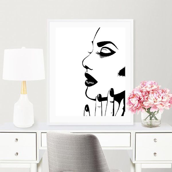 

nail salon quotes makeup wall art posters and prints nail tech artist gift fashion art picture canvas painting nail beauty decor