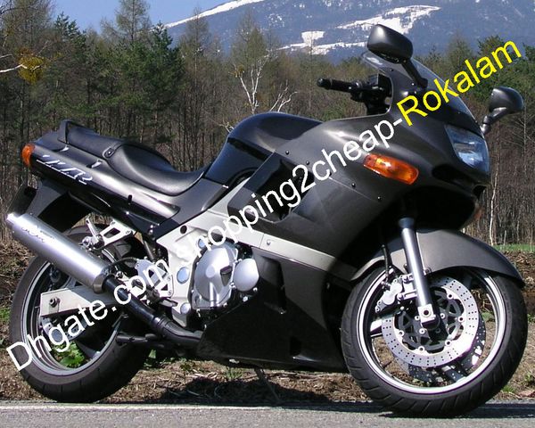 ZZR400 ABS-Kunststoff-Motorrad, passend für Kawasaki Ninja ZZR-400 1993–2003, ZZR 400, schwarzes Karosserie-Verkleidungsset (Spritzguss)