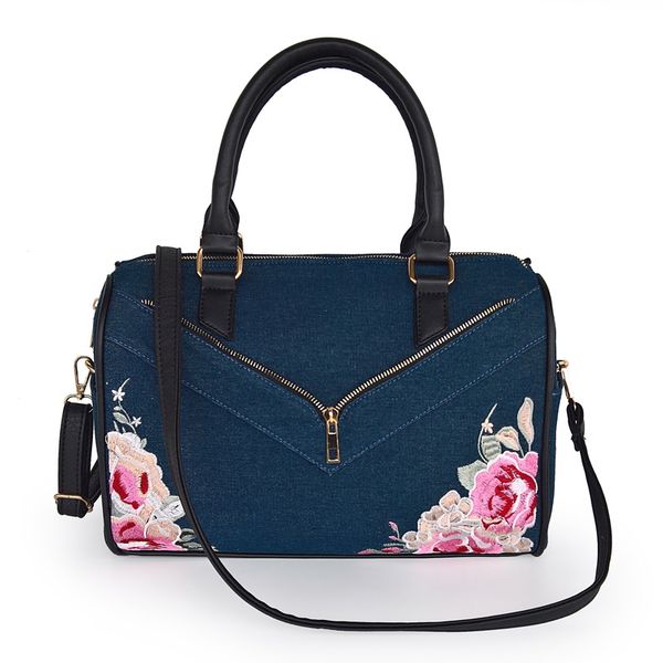 

women's bag 2020 new style denim pillow bag fashion embroidery messenger handbag handbags women bags