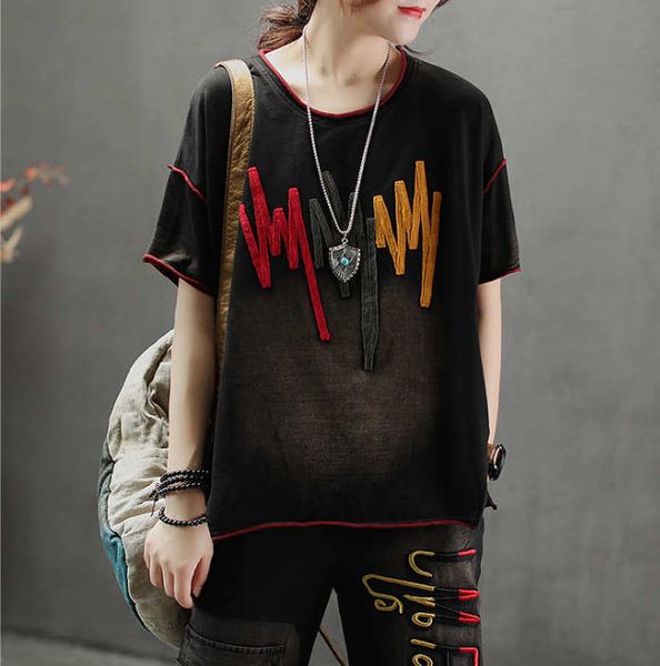 

2020 summer womens designer t-shirts retro breathable fashion round neck luxury womens, White